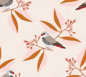 Diamond Firetail Sand Wallpaper by Urban Road, a Wallpaper for sale on Style Sourcebook
