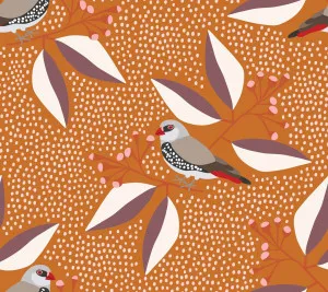 Diamond Firetail Ochre Wallpaper by Urban Road, a Wallpaper for sale on Style Sourcebook