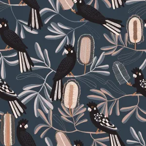Black Cockatoo Smoke Wallpaper by Urban Road, a Wallpaper for sale on Style Sourcebook
