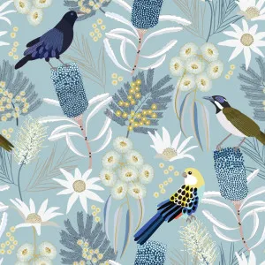 Moonlight Birds Ice Wallpaper by Urban Road, a Wallpaper for sale on Style Sourcebook
