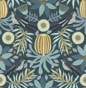 Little Wattlebird Forest Wallpaper by Urban Road, a Wallpaper for sale on Style Sourcebook