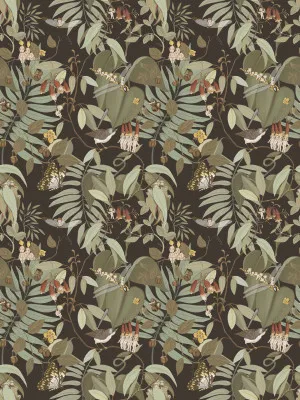 Tales of the Bushland Buddies Chocolate Brown Wallpaper by Urban Road, a Wallpaper for sale on Style Sourcebook