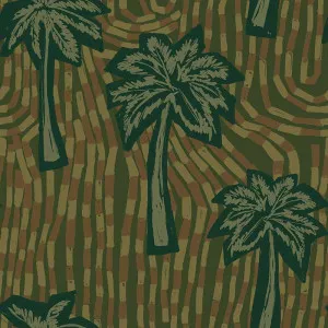Palm Flow Dark Green Wallpaper by Urban Road, a Wallpaper for sale on Style Sourcebook