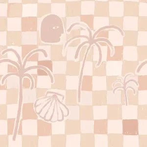 Checker Bay Light Pink Wallpaper by Urban Road, a Wallpaper for sale on Style Sourcebook