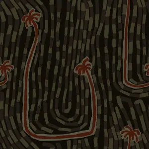 Palm Drift Charcoal Wallpaper by Urban Road, a Wallpaper for sale on Style Sourcebook