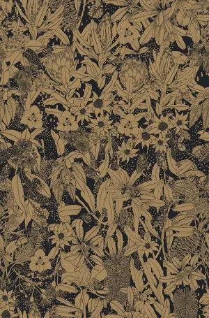 Monochrome Natives II Chocolate Wallpaper by Urban Road, a Wallpaper for sale on Style Sourcebook