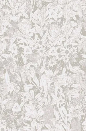 Monochrome Natives II Grey Wallpaper by Urban Road, a Wallpaper for sale on Style Sourcebook