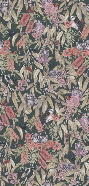 Sugar Gliders Dark Olive Wallpaper by Urban Road, a Wallpaper for sale on Style Sourcebook