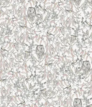 Endangered Wombat Soft Pink Wallpaper by Urban Road, a Wallpaper for sale on Style Sourcebook