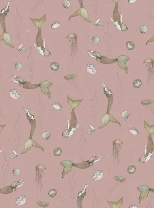 Mermaids Pink Wallpaper by Urban Road, a Wallpaper for sale on Style Sourcebook