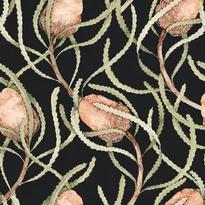 Banksia Black Wallpaper by Urban Road, a Wallpaper for sale on Style Sourcebook