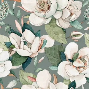 Magnolia Major Olive Wallpaper by Urban Road, a Wallpaper for sale on Style Sourcebook
