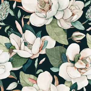 Magnolia Major Black Wallpaper by Urban Road, a Wallpaper for sale on Style Sourcebook