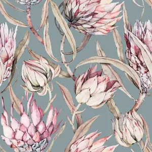 Perfect Proteas Smoke Wallpaper by Urban Road, a Wallpaper for sale on Style Sourcebook