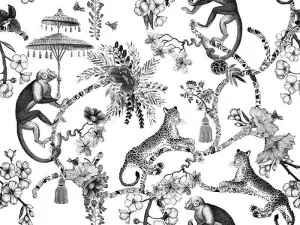 British Colonial Black Wallpaper by Urban Road, a Wallpaper for sale on Style Sourcebook