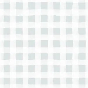Gingham Pale Blue with White Stripes Wallpaper by Urban Road, a Wallpaper for sale on Style Sourcebook