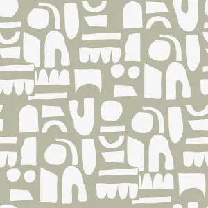 Colliding Sage Green Wallpaper by Urban Road, a Wallpaper for sale on Style Sourcebook