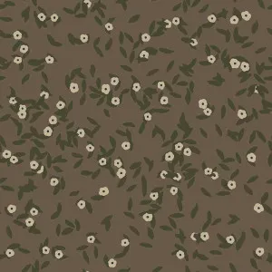 Forget-Me-Nots Brown Wallpaper by Urban Road, a Wallpaper for sale on Style Sourcebook