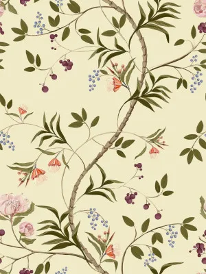 Enchanted Treetop Buttercup Yellow Wallpaper by Urban Road, a Wallpaper for sale on Style Sourcebook