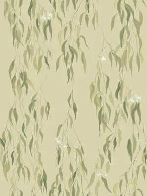 Gumtree Falls Green Hush Wallpaper by Urban Road, a Wallpaper for sale on Style Sourcebook