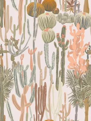 Cactus Patch Sunset Blush Wallpaper by Urban Road, a Wallpaper for sale on Style Sourcebook
