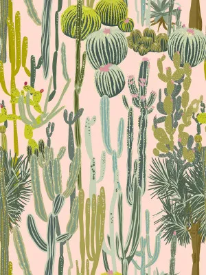 Cactus Patch Warm Peach Wallpaper by Urban Road, a Wallpaper for sale on Style Sourcebook