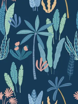 Island Explorer Midnight Tropics Wallpaper by Urban Road, a Wallpaper for sale on Style Sourcebook