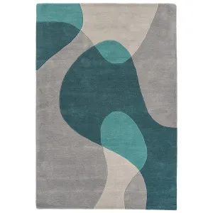 Asiatic Matrix Max 57 Arc Teal by Asiatic London, a Contemporary Rugs for sale on Style Sourcebook