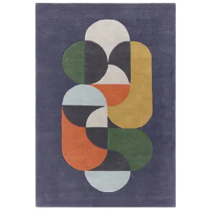 Asiatic Matrix 91 Statement Navy by Asiatic London, a Contemporary Rugs for sale on Style Sourcebook