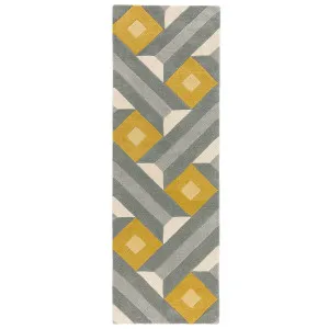 Asiatic Reef 01 Motif Ochre Grey Runner by Asiatic London, a Contemporary Rugs for sale on Style Sourcebook