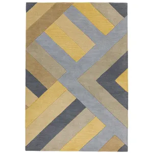 Asiatic Reef 02 Big Zig Ochre Grey by Asiatic London, a Contemporary Rugs for sale on Style Sourcebook