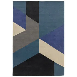 Asiatic Reef 13 Big Geo Blue by Asiatic London, a Contemporary Rugs for sale on Style Sourcebook