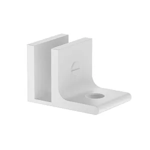 Boston Wall to 6 mm Glass 90 Degree Clamp with Leg White by Estelle, a Bathroom Fixtures for sale on Style Sourcebook