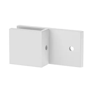 Boston Wall to 6mm Glass 180 Degree Clamp with Leg White by Estelle, a Bathroom Fixtures for sale on Style Sourcebook