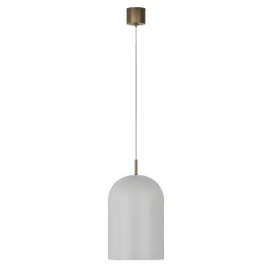 Lighting Republic Elong Air Glass Dome LED Pendant with Elegant Brass Accents Frosted by Lighting Republic, a Pendant Lighting for sale on Style Sourcebook