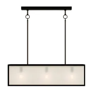Lighting Republic Dover Linear Pendant with Frosted Glass and Brass Frame 3-Light by Lighting Republic, a Pendant Lighting for sale on Style Sourcebook