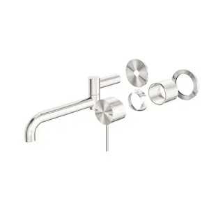 Nero Mecca Wall Basin/Bath Mixer Swivel Spout 225mm Trim Kits Only Brushed Nickel by Nero Tapware, a Bathroom Taps & Mixers for sale on Style Sourcebook