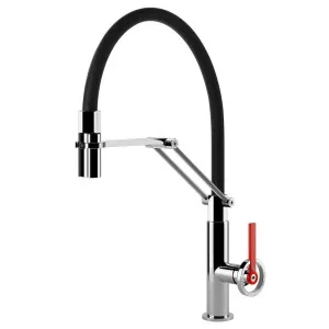 Gessi Officine V Semi-Professional Spray Kitchen Mixer Tap Chrome 60205-031 by Gessi, a Kitchen Taps & Mixers for sale on Style Sourcebook