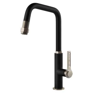 Gessi Officine Pull out Kitchen Mixer Tap Matte Black 60053-599 by Gessi, a Kitchen Taps & Mixers for sale on Style Sourcebook