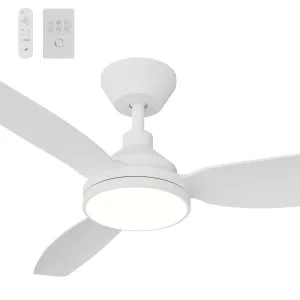 Calibo Sora 52" DC Ceiling Fan with LED Light, Wall Control and Remote White by Calibo, a Ceiling Fans for sale on Style Sourcebook