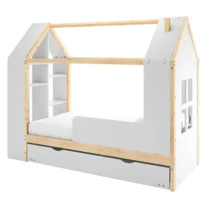 Haron Single Cubby House Bed Storage in White & Natural by Luxo Furniture, a Kids Beds & Bunks for sale on Style Sourcebook