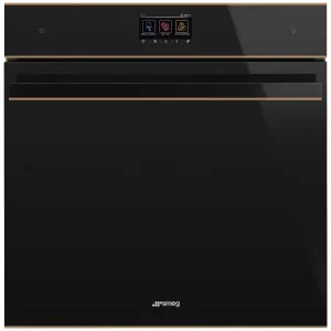 Smeg Dolce Stil Novo 60cm Pyrolytic Oven Black and Copper Trim SOP6604TPNR by Smeg, a Ovens for sale on Style Sourcebook