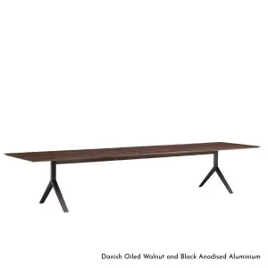 De La Espada Overton Table in Walnut Timber with Aluminium Base 395VWA by De La Espada, a Dining Tables for sale on Style Sourcebook