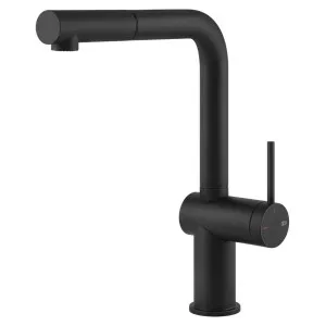 Gessi Inedito Right Angle Pull Out Kitchen Mixer Tap Matte Black 60433-299 by Gessi, a Kitchen Taps & Mixers for sale on Style Sourcebook