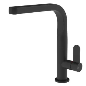 Gessi Helium Right Angle Square Swivel Mixer Tap Matte Black 17315-299 by Gessi, a Kitchen Taps & Mixers for sale on Style Sourcebook