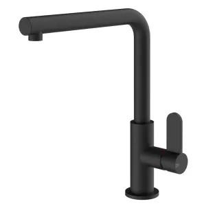 Gessi Helium Right Angle Round Swivel Mixer Tap Matte Black 50105-299 by Gessi, a Kitchen Taps & Mixers for sale on Style Sourcebook