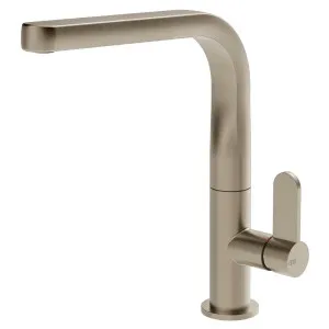Gessi Helium Right Angle Square Swivel Mixer Tap Brushed Nickel 17315-149 by Gessi, a Kitchen Taps & Mixers for sale on Style Sourcebook