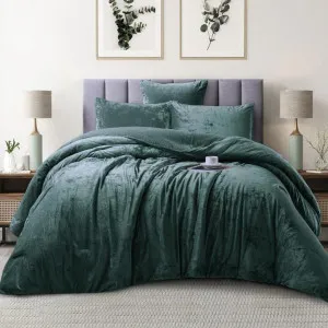 Morgan and Reid Sage Velvet Crushed Snuggle Fleece Comforter Set (Sample) by null, a Quilts & Bedspreads for sale on Style Sourcebook
