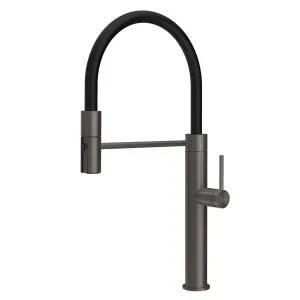 Gessi 316 Smooth Semi-Professional Pull Out Spray Mixer Tap Brushed Black 60120-707 by Gessi, a Kitchen Taps & Mixers for sale on Style Sourcebook