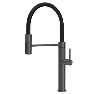 Gessi 316 Meccanica Semi-Professional Pull Out Spray Mixer Tap Brushed Black 60220-707 by Gessi, a Kitchen Taps & Mixers for sale on Style Sourcebook